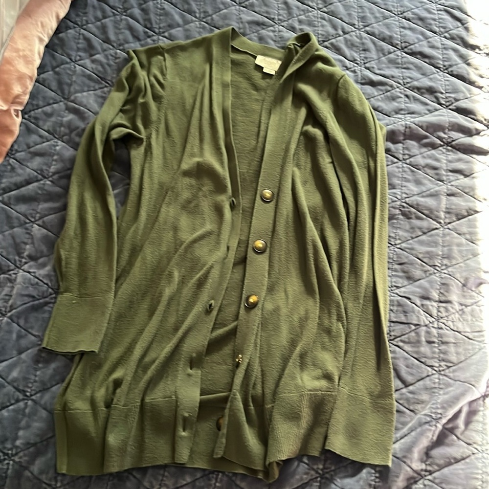 Loft Outlet Olive Green Women's Cardigan - Size M